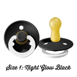 BIBS Pacifiers (Size Two/Single) - Night Glow Black