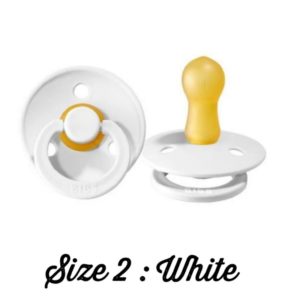 BIBS Pacifiers (Size Two/Single) - White