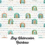 Boy Watercolor Rainbow