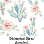 Watercolor Floral Succulents